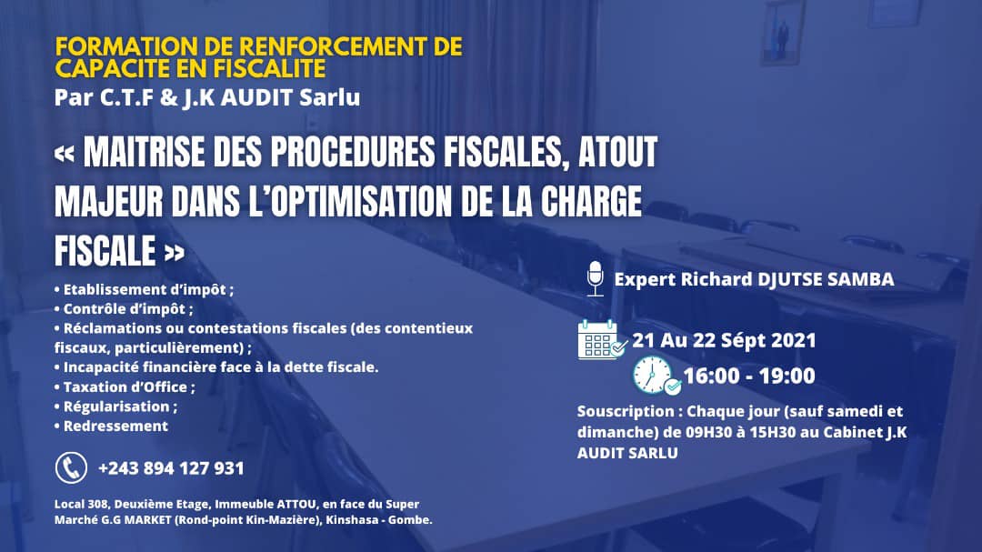 FORMATION DE RENFORCEMENT DE CAPACITE EN FISCALITE